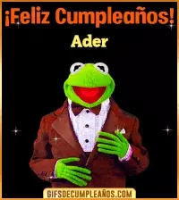 Meme feliz cumpleaños Ader